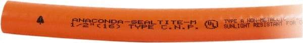 Anaconda Sealtite - 1" Trade Size, 100' Long, Flexible Liquidtight Conduit - PVC, 25.4mm ID, Orange - Americas Industrial Supply