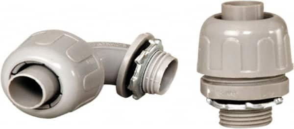 Anaconda Sealtite - 1/2" Trade, Nylon Threaded 90° Liquidtight Conduit Connector - Insulated - Americas Industrial Supply