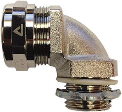 Anaconda Sealtite - 1-1/4" Trade, 316 Stainless Steel Threaded 90° Liquidtight Conduit Connector - Partially Insulated - Americas Industrial Supply