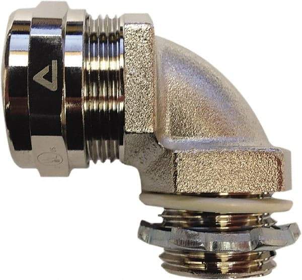 Anaconda Sealtite - 1/2" Trade, 316 Stainless Steel Threaded 90° Liquidtight Conduit Connector - Partially Insulated - Americas Industrial Supply