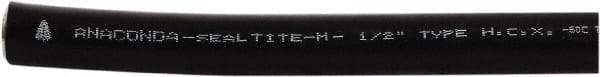 Anaconda Sealtite - 2" Trade Size, 50' Long, Flexible Liquidtight Conduit - Galvanized Steel & Rubber, 50.8mm ID, Black - Americas Industrial Supply