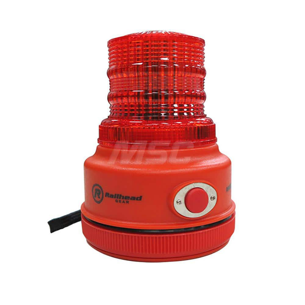 Strobe & Flashing Lights; Light Type: Revolving; Flashing; Lens Color: Red; Lamp Type: LED; Mounting Type: Magnetic; NEMA Rating: 6; Voltage: All IQv Batteries; Recommended Environment: Industrial; Flashes Per Minute: 60