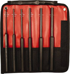 Mayhew - 6 Piece, 3 to 10mm, Pin Punch Set - Hex Shank, Steel, Comes in Kit Bag - Americas Industrial Supply