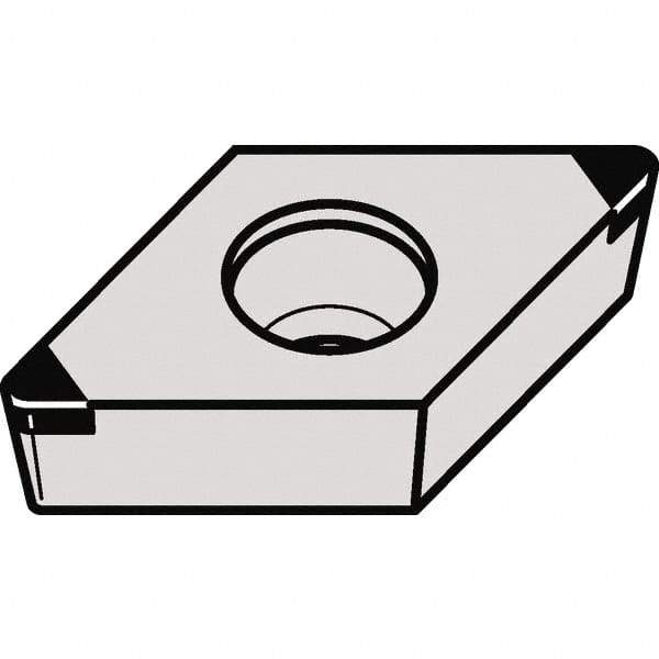 Kennametal - DCGW32.52 MT Grade KBH10 CBN Turning Insert - 55° Diamond, 3/8" Inscr Circle, 5/32" Thick, 1/32" Corner Radius - Americas Industrial Supply