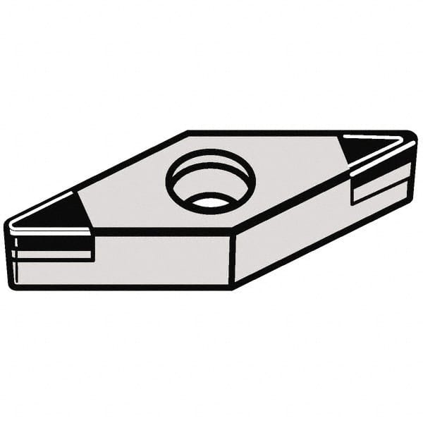 Kennametal - VBGW331 MT Grade KBH10 CBN Turning Insert - 35° Diamond, 3/8" Inscr Circle, 3/16" Thick, 1/64" Corner Radius - Americas Industrial Supply