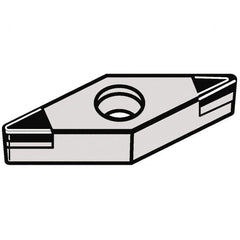 Kennametal - VBGW331 MT Grade KBH10 CBN Turning Insert - 35° Diamond, 3/8" Inscr Circle, 3/16" Thick, 1/64" Corner Radius - Americas Industrial Supply