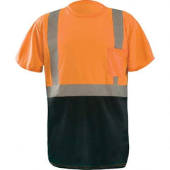 OccuNomix - Size S Hi-Vis Orange & Black High Visibility Short Sleeve T-Shirt - Americas Industrial Supply