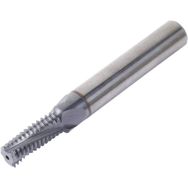 Vargus - M14x2.00 ISO, 11.6mm Cutting Diam, 4 Flute, Solid Carbide Helical Flute Thread Mill - Internal Thread, 29mm LOC, 80mm OAL, 12mm Shank Diam - Americas Industrial Supply