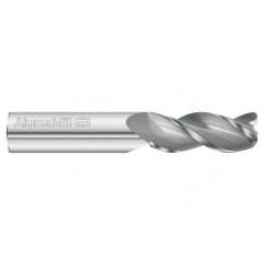 1" Dia. x 4 Overall Length 3-Flute .030 C/R Solid Carbide SE End Mill-Round Shank-Center Cut-Uncoated - Americas Industrial Supply