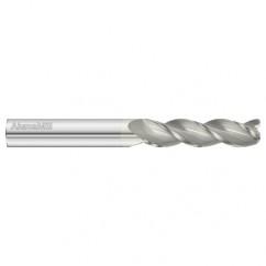 1/2 Dia. x 4 Overall Length 3-Flute .030 C/R Solid Carbide SE End Mill-Round Shank-Center Cut-FC5 - Americas Industrial Supply