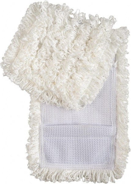 Fas-trak - 1-1/4" White Head Band, Large Microfiber Loop End Mop Head - Americas Industrial Supply