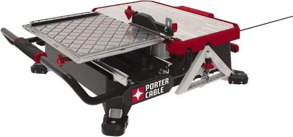 Porter-Cable - 7" Blade Diam, Tile Saw - 3,600 RPM, 16" Table Depth x 26" Table Width, 20 Volts, 5/8" Arbor - Americas Industrial Supply