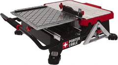 Porter-Cable - 7" Blade Diam, Tile Saw - 2,800 RPM, 16" Table Depth x 26" Table Width, 20 Volts, 5/8" Arbor - Americas Industrial Supply