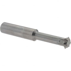 Accupro - 3/8° 3/8" Cut Diam, 1/8" Cut Width, 3/8" Shank, Solid Carbide Double-Angle Cutter - Americas Industrial Supply