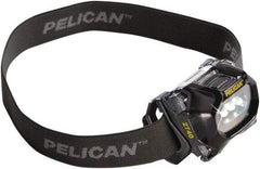 Pelican Products, Inc. - LED Bulb, 66 Lumens, Hands-free Flashlight - Black Polycarbonate Body, 3 AAA Alkaline Batteries Included - Americas Industrial Supply