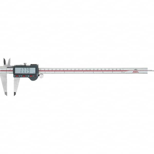 SPI - 0 to 300mm Range, 0.01mm Resolution, Electronic Caliper - Stainless Steel with 60mm Stainless Steel Jaws, 0.03mm Accuracy, Micro USB Output - Americas Industrial Supply