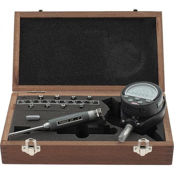 SPI - 6 to 10mm, 40mm Deep, Electronic Bore Gage - Up to 0.012mm Accuracy, 0.002mm Resolution, Data Output, Includes Indicator - Americas Industrial Supply