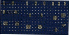 Triton - 18" Wide x 36" High Peg Board Kit - 1 Panel, 18 Hooks, Steel with Epoxy Coating, Blue - Americas Industrial Supply