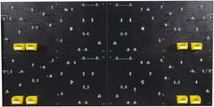 Triton - 24" Wide x 48" High Peg Board Kit - 4 Panels, 96 Hooks, Polyethylene, Black - Americas Industrial Supply