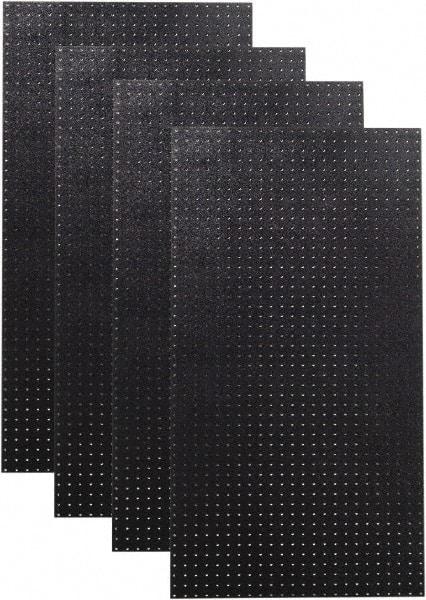 Triton - 24" Wide x 48" High Peg Board Storage Board - 4 Panels, Polyethylene, Black - Americas Industrial Supply