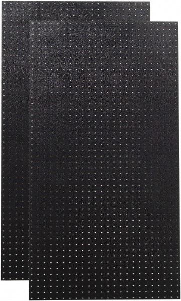 Triton - 24" Wide x 48" High Peg Board Storage Board - 2 Panels, Polyethylene, Black - Americas Industrial Supply