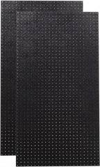 Triton - 24" Wide x 48" High Peg Board Storage Board - 2 Panels, Polyethylene, Black - Americas Industrial Supply