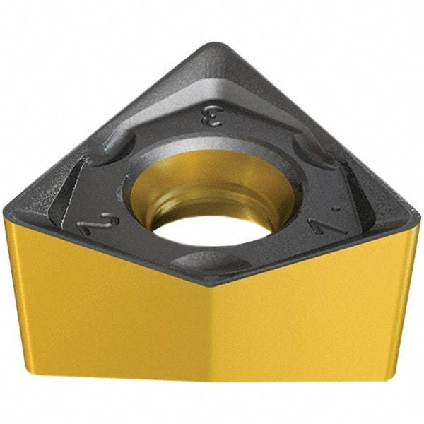 Iscar - H690 WNMU070516 MM Grade IC808 Carbide Milling Insert - TiAlN/AlTiN/TiN Finish, 5.7mm Thick, 11.5mm Inscribed Circle, 1.6mm Corner Radius - Americas Industrial Supply