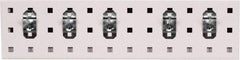 Triton - 4-1/2" Wide x 18" High Peg Board Strip - 1 Panel, 5 Hooks, Steel with Epoxy Coating, White - Americas Industrial Supply