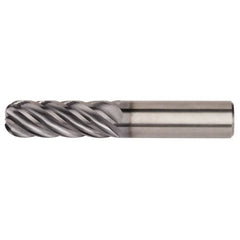 Kennametal - 3/4", 6 Flute, Single End, Solid Carbide, 0.12" Corner Radius End Mill - 6-1/2" OAL, 38° Helix, Right Hand Flute, 4" LOC, Right Hand Cut - Americas Industrial Supply
