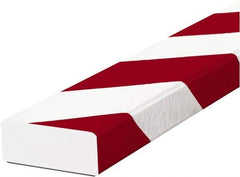 PRO-SAFE - 39" Long, Polyurethane Foam Type D Surface Guard - Red/White, 1" High x 2" Wide Side - Americas Industrial Supply