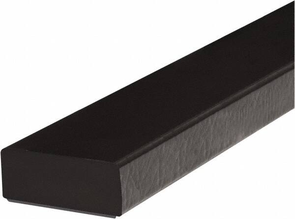 PRO-SAFE - 39" Long, Polyurethane Foam Type D Surface Guard - Black, 1" High x 2" Wide Side - Americas Industrial Supply
