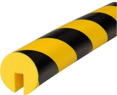 PRO-SAFE - 39" Long, Polyurethane Foam Type B+ Edge Guard - Black/Yellow, 1" High x 2" Wide Side - Americas Industrial Supply