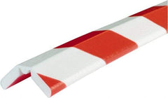 PRO-SAFE - 197" Long, Polyurethane Foam Type W Bumper Guard - Red/White, 1" High x 2" Wide Side - Americas Industrial Supply