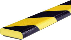 PRO-SAFE - 39" Long, Polyurethane Foam Type F Surface Guard - Black/Yellow, 1" High x 2" Wide Side - Americas Industrial Supply