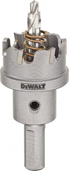 DeWALT - 1-7/32" Diam, 1/4" Cutting Depth, Hole Saw - Carbide-Tipped Saw, Toothed Edge - Americas Industrial Supply