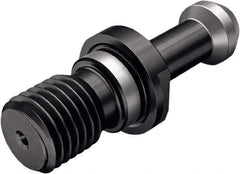 Seco - CAT50 Taper, 1-8 Thread, 45° Angle Radius, Standard Retention Knob - 3.331" OAL, 0.898" Knob Diam, 1.787" from Knob to Flange, Through Coolant - Exact Industrial Supply