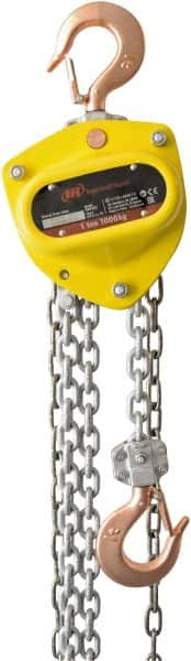 Ingersoll-Rand - 2,200 Lb Lifting Capacity, 20' Lift Height, Hand Hoist - Made from Chain, 63.8 Lb Avg Pull to Lift Rated Load, 1 Chain - Americas Industrial Supply