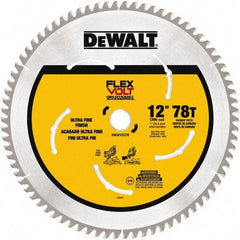 DeWALT - 12" Diam, 1" Arbor Hole Diam, 78 Tooth Wet & Dry Cut Saw Blade - Steel, Smooth Action, Standard Round Arbor - Americas Industrial Supply