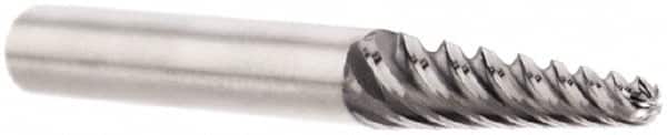 Kennametal - 4° Taper Angle per Side, 6mm Small End Diam, 39mm LOC, Solid Carbide 6 Flute Tapered Ball End Mill - AlTiN Finish, 100mm OAL, 0.4724" Shank Diam, 38° Helix - Americas Industrial Supply