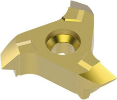 Seco - R335.14177, Internal Partial Profile 60° Threading Insert - 30 to 5.5mm Ext Pitch, 30 to 5.5mm Int Pitch, Neutral Insert, TiAlN/TiN Finish, Carbide - Americas Industrial Supply