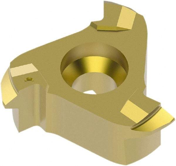 Seco - R335.14117, Internal/External Whitworth 55° Threading Insert - 19 TPI Ext Pitch, 19 TPI Int Pitch, Neutral Insert, TiAlN/TiN Finish, Carbide - Americas Industrial Supply