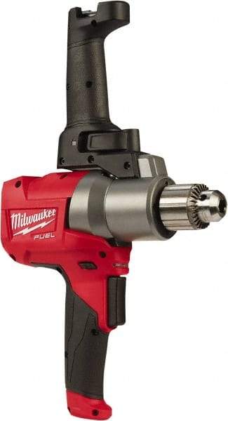 Milwaukee Tool - 18 Volt 1/2" Chuck Pistol Grip Handle Cordless Drill - 0-550 RPM, Keyed Chuck, Reversible, Lithium-Ion Batteries Not Included - Americas Industrial Supply