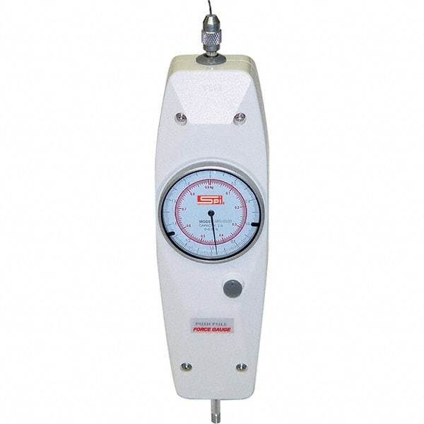 SPI - Mechanical Tension & Compression Force Gages Capacity (Lb.): 110.00 Capacity (kgf): 45.36 - Americas Industrial Supply