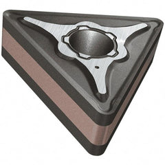 Iscar - TNMG332 M3M Grade IC807 Carbide Turning Insert - TiAlN/TiN Finish, 60° Triangle, 9.52mm Inscr Circle, 4.76mm Thick, 0.8mm Corner Radius - Americas Industrial Supply