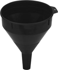 lumax - 64 oz Capacity Plastic Funnel - 6-1/2" Mouth OD, 1" Tip OD, 2-1/2" Straight Spout, Black - Americas Industrial Supply