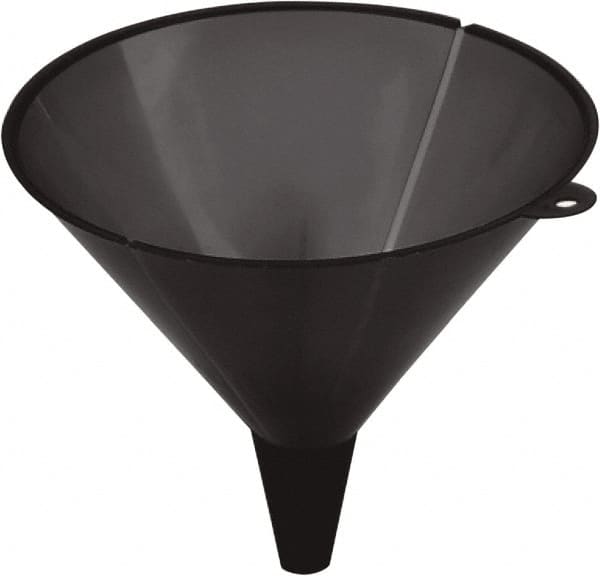 lumax - 48 oz Capacity Plastic Funnel - 8" Mouth OD, 3/4" Tip OD, 2-1/4" Straight Spout, Black - Americas Industrial Supply