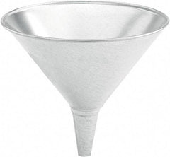 lumax - 32 oz Capacity Steel Funnel - 6-1/2" Mouth OD, 3/4" Tip OD, 2-1/2" Straight Spout, Silver - Americas Industrial Supply
