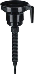 lumax - 48 oz Capacity Plastic Funnel - 6-1/2" Mouth OD, 1/2" Tip OD, 13-1/4" Flexible Spout, Black - Americas Industrial Supply