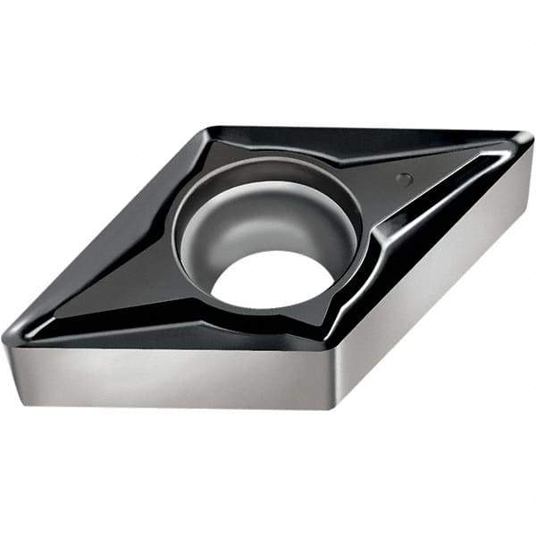 Walter - DCGT FM2 Grade WSM20S Turning Insert - TiAlN+Al2O3+(Al) Finish, 55° Rhombic, 9.53mm Inscr Circle, 3.97mm Thick, 0.2mm Corner Radius - Americas Industrial Supply