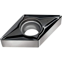 Walter - DCGT FM2 Grade WSM20S Turning Insert - TiAlN+Al2O3+(Al) Finish, 55° Rhombic, 9.53mm Inscr Circle, 3.97mm Thick, 0.2mm Corner Radius - Americas Industrial Supply